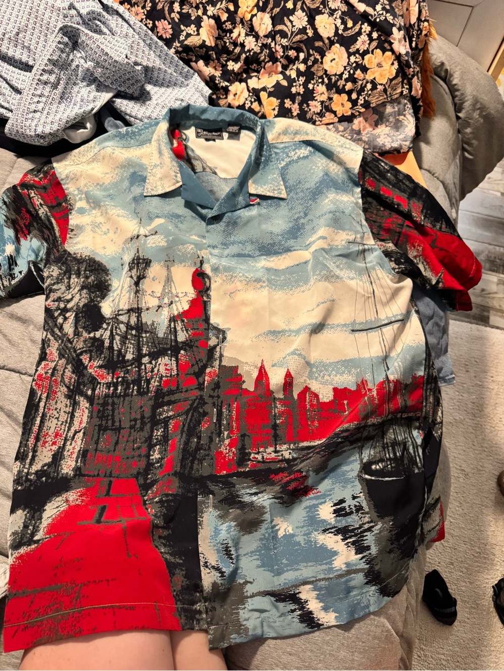 Karl Kani graphic cityscape button up shirt - Picture 15 of 16